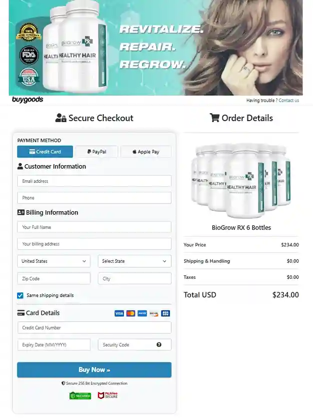 BioGrow RX Order Page